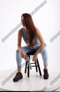 02 Molly Sitting Pistol Pose